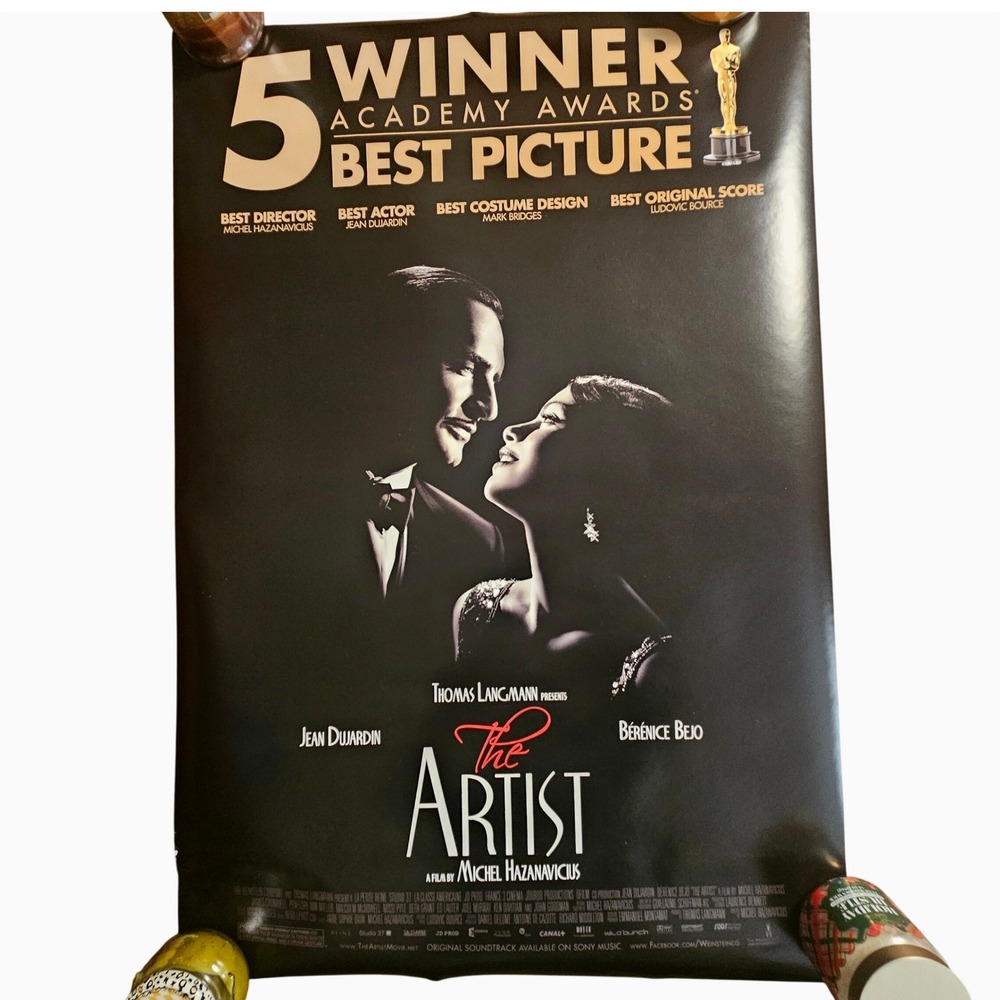 The Artist 2011 Movie Poster 27x40 Best‎ Picture Winner Jean Dujardin D/S